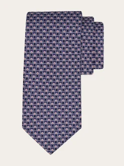 Tournament print silk tie - Men