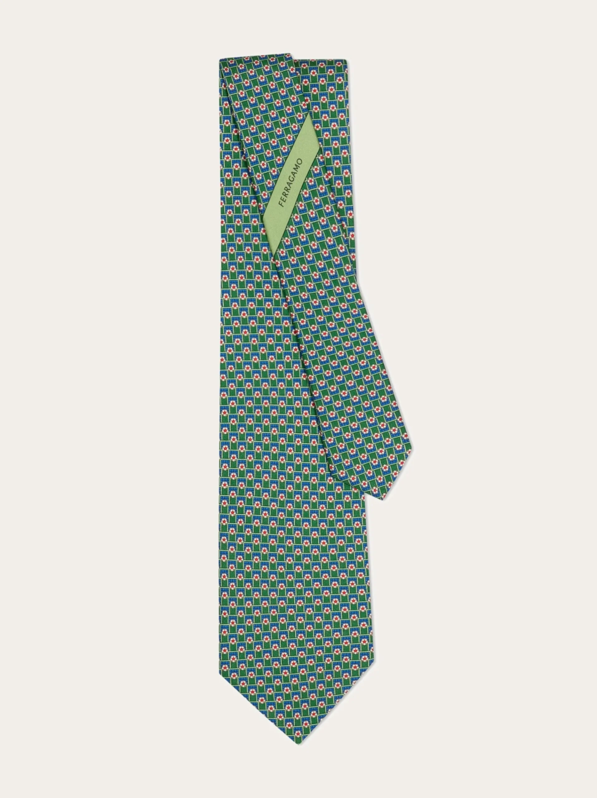 Tournament print silk tie - Men