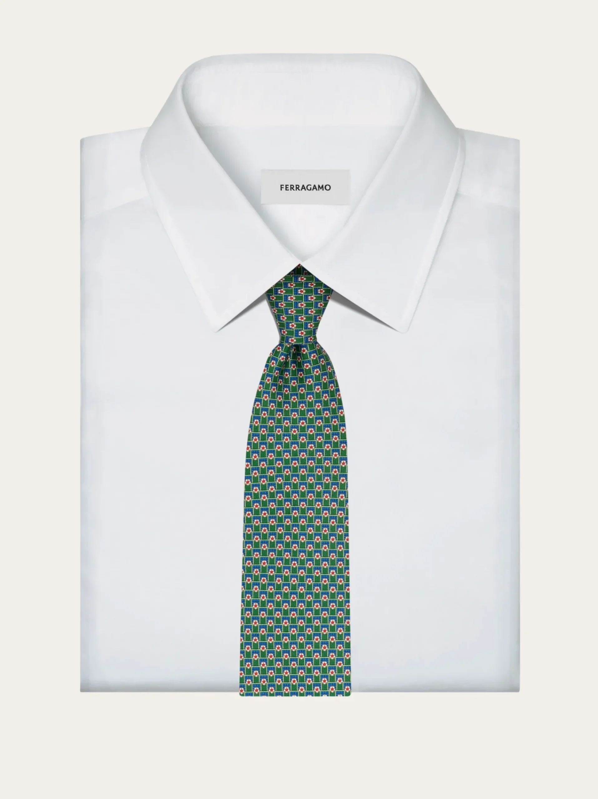 Tournament print silk tie - Men
