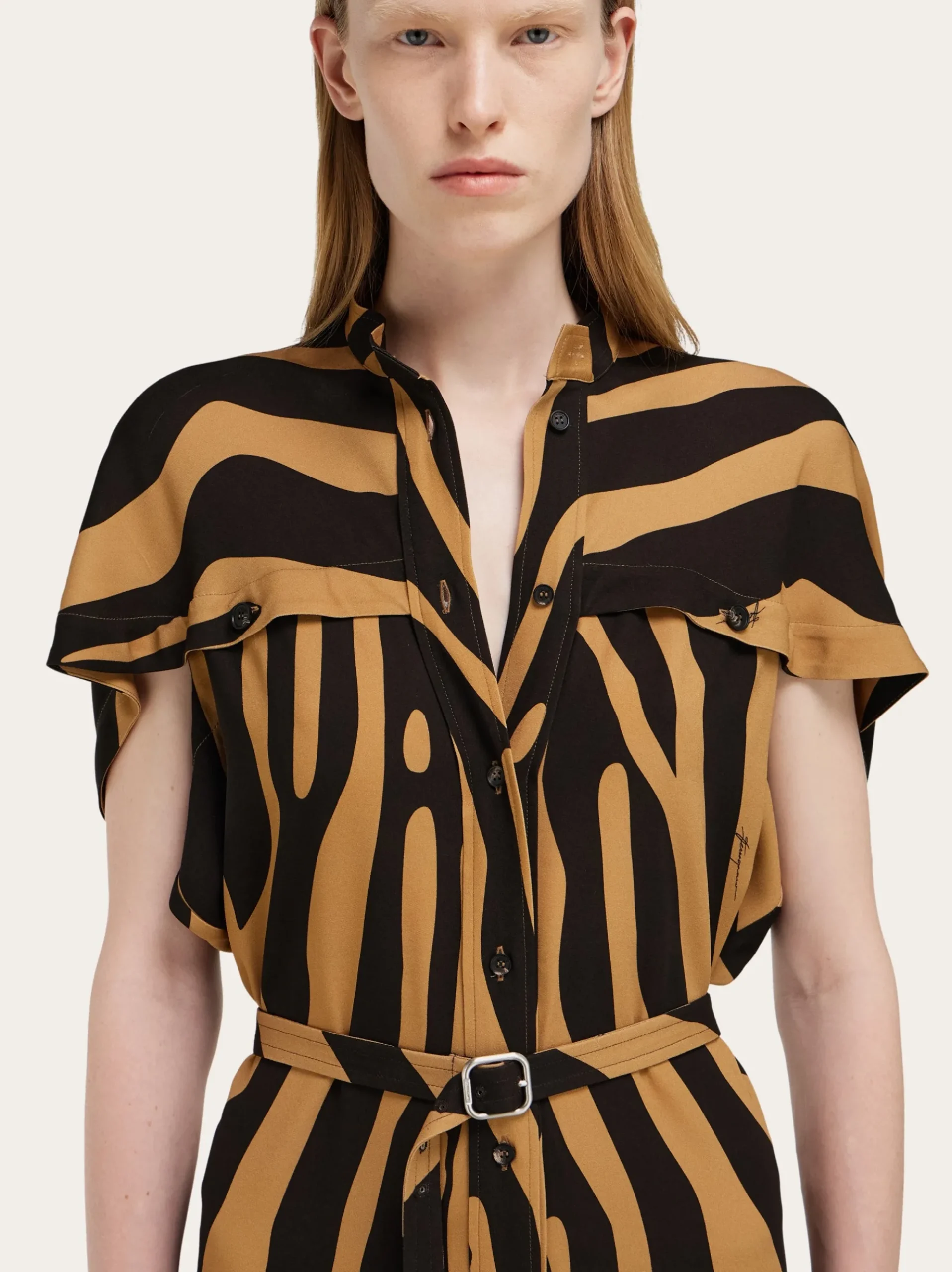 Twill shirt dress - Women