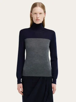 Two tone turtleneck - Women