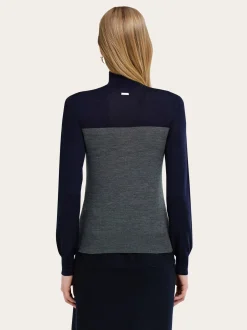 Two tone turtleneck - Women