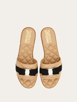 Vara bow quilted slide - Women