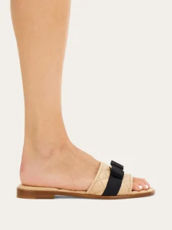 Vara bow quilted slide - Women
