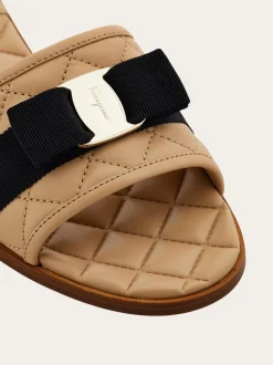 Vara bow quilted slide - Women