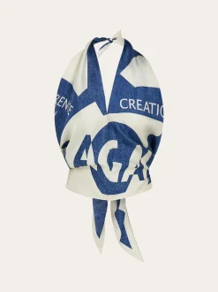 Venna logo handkerchief top - Women
