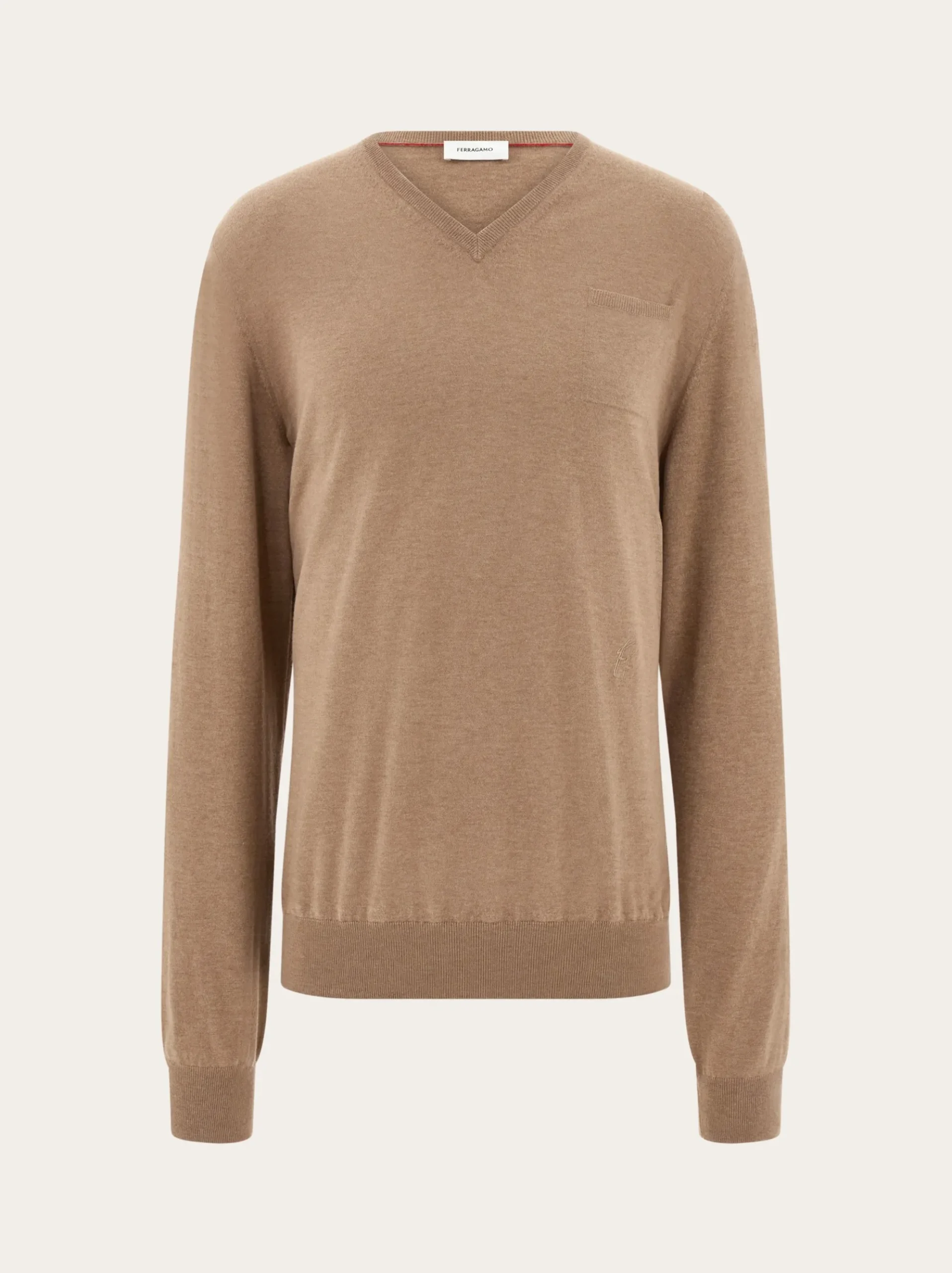 V-neck sweater with pocket detail - Men