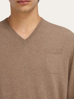 V-neck sweater with pocket detail - Men