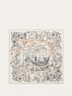 Voyage print silk scarf - Women