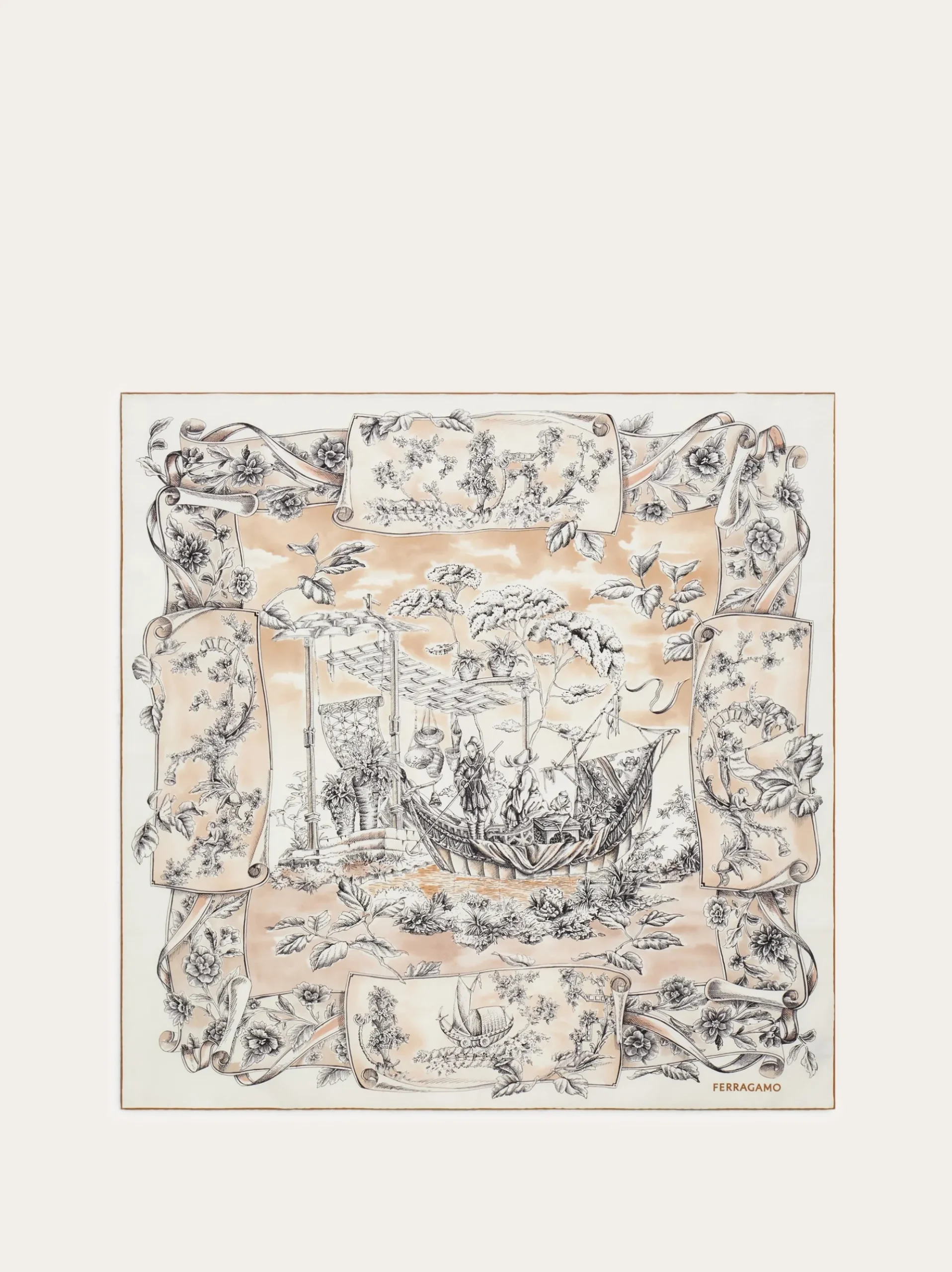 Voyage print silk scarf - Women