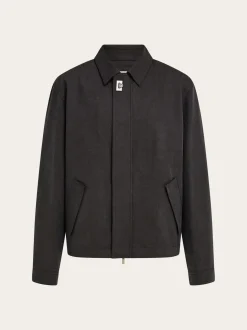 Washed canvas blouson - Men
