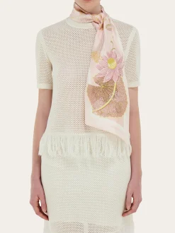 Water lilies print silk bandeau - Women