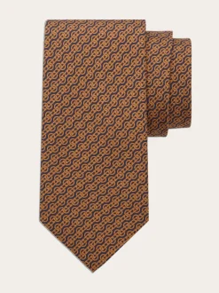 Woven print silk tie - Men