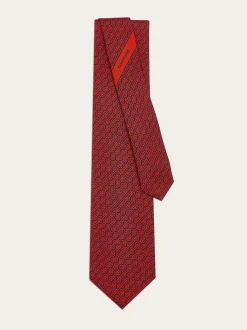 Woven print silk tie - Men