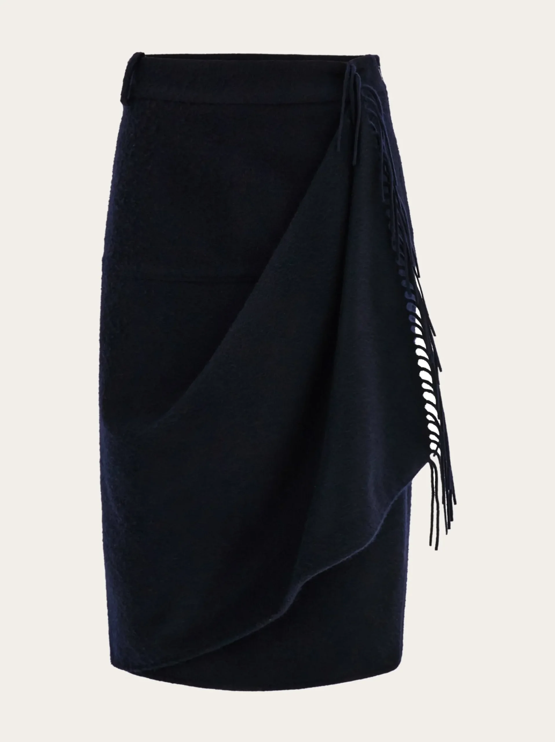 Wrap skirt with fringe detail - Women