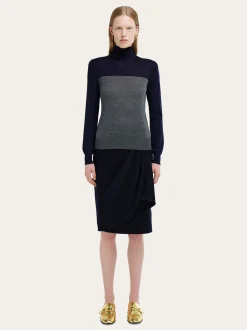 Wrap skirt with fringe detail - Women